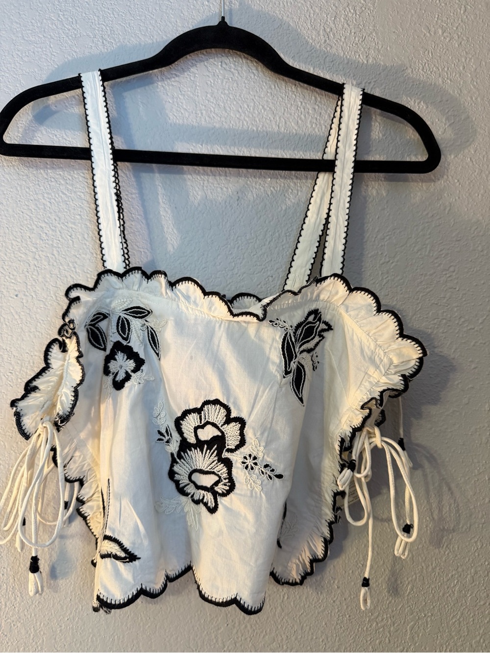 Free People Marin Short Set is crafted from ivory cotton with Black Embroidered - Picture 8 of 13